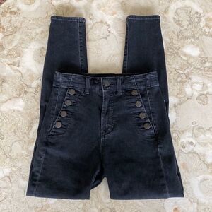 Gap Sailor Panel Button Front True Skinny High Rise Jeans